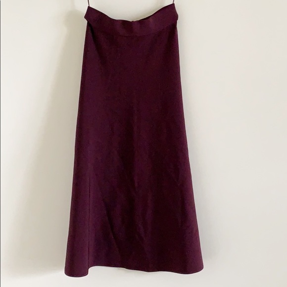Ted Baker London Midi Skater Skirt Maroon Size 1 - Picture 2 of 10